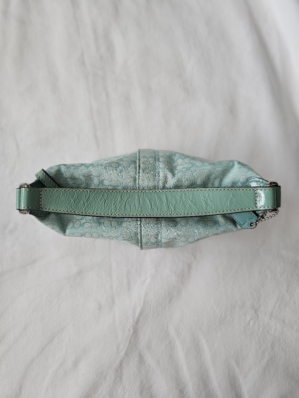 Coach Mint Green Jacquard Mini Purse - Picture 4 of 10
